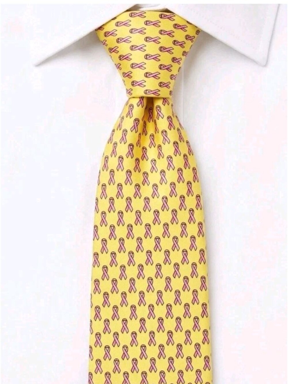 RARE! VINEYARD VINES PINK RIBBON BREAST CANCER AWARENESS Silk Tie Vtg Y2K USA